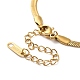 Ion Plating(IP) 304 Stainless Steel Herringbone Chain Bracelet for Men Women(BJEW-E058-01B-G)-3
