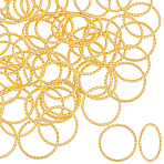 50Pcs Alloy Linking Rings, Lead Free and Cadmium Free, Twisted Ring, Golden, 26x2mm, Hole: 22mm(FIND-UN0002-01G)