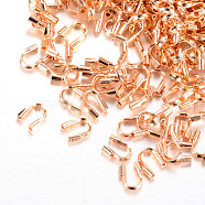Brass Wire Guardian, Nickel Free, Rose Gold, 4.5x4x1mm, Hole: 0.5mm(X-KK-R037-146RG)