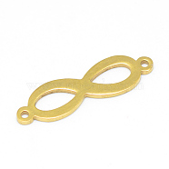 304 Stainless Steel Links Connectors, Infinity, Golden, 25x7x1mm, Hole: 1.5mm(X-STAS-T008-153)
