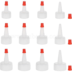 45 Sets 3 Style PE Plastic Bottle Replacement Caps, for Squeeze Bottle, White, 10~49.5x8.5~31.5mm, 15sets/style(KY-BC0001-26)