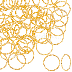 50Pcs Alloy Linking Rings, Lead Free and Cadmium Free, Twisted Ring, Golden, 26x2mm, Hole: 22mm(FIND-UN0002-01G)