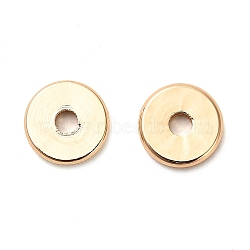 Brass Spacer Beads, Flat Round/Disc, Real 18K Gold Plated, 7.5x1mm, Hole: 2mm(KK-F870-02G)