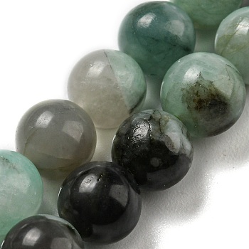 Natural Emerald Quartz Beads Strands, Grade A, Round, 6mm, Hole: 1mm, about 65pcs/strand, 15.43''(39.2cm)