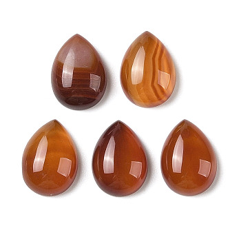 Natural Red Agate Cabochons, Dyed & Heated, Teardrop, 14x10x4.5mm