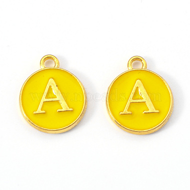 Golden Plated Alloy Enamel Charms(X-ENAM-S118-09A)-2