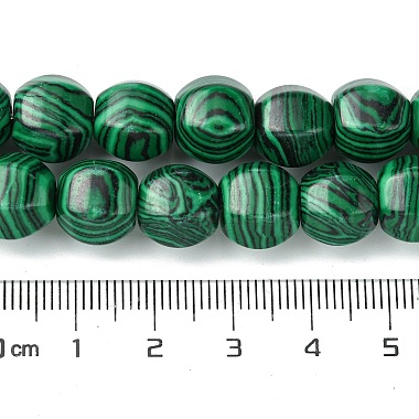 perles synthétiques malachite brins(G-H023-A05-01)-5