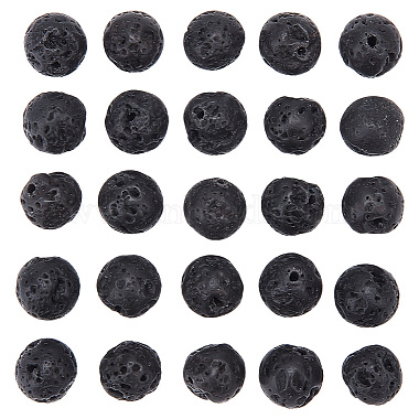 Round Lava Rock Beads