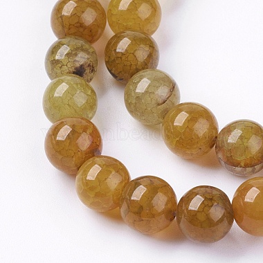 Natural Crackle Agate Stone Bead Strands(G-R193-16-8mm)-3
