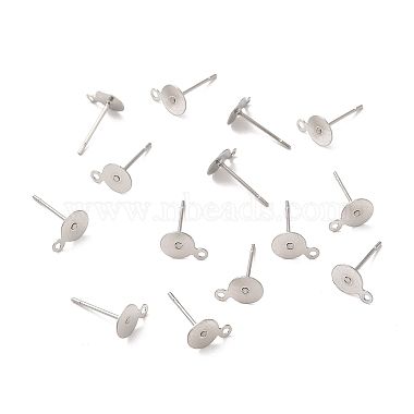 304 Stainless Steel Stud Earring Findings(STAS-E025-1)-3