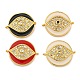 Rack Plating Brass Micro Pave Clear Cubic Zirconia Eye Connector Charms(KK-Z063-20G)-1