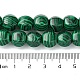 perles synthétiques malachite brins(G-H023-A05-01)-5