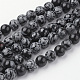 Flocon de neige naturelle chapelets de perles en obsidienne(G-G735-72-10mm)-1