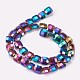 Electroplated Non-magnetic Synthetic Hematite Beads Strands(G-P367-A05)-2