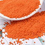MIYUKI Round Rocailles Beads, Japanese Seed Beads, (RR406) Opaque Orange, 15/0, 1.5mm, Hole: 0.7mm, about 27777pcs/50g(SEED-X0056-RR0406)