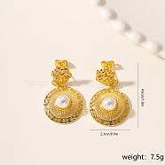 Vintage Exaggerated Metal Flower Heart Earrings for Party Wedding.(BS9108-2)