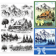Custom PVC Plastic Clear Stamps, for DIY Scrapbooking, Photo Album Decorative, Cards Making, Mountain, 160x110x3mm(DIY-WH0448-0442)