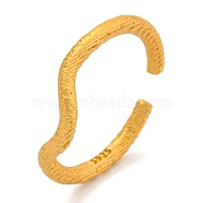 925 Sterling Silver Open Cuff Ring, Plain Band Rings for Women Men, Golden, Adjustable(RJEW-Z036-01G)
