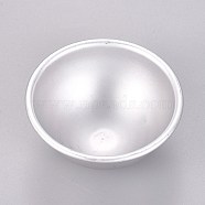 Aluminium Alloy Bath Bomb Mold, for Bath Bombs Handmade Soaps, Half Round, Silver, 67.5x34mm(DIY-WH0158-28C)