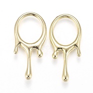 Alloy Jewelry Linking Rings, Round with Teardrop, Light Gold, 31x15x3mm, Inner Diameter: 12.5x11mm(PALLOY-Z001-31LG)