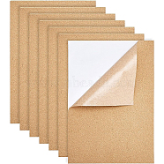 4 Sheet Cork Label Stickers, Self Adhesive Craft Stickers, Rectangle, Tan, 40x28x0.1cm(AJEW-BC0001-61)