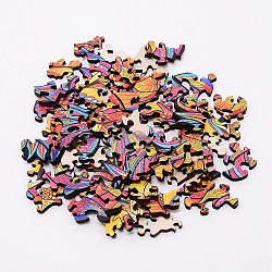 Irregular Wooden Jigsaw Puzzle, Lion Pattern, Colorful, 20~34.5x11~31x3.5mm, 64pcs/set(AJEW-WH0237-06)