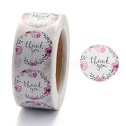 1 Inch Thank You Stickers, Adhesive Roll Sticker Labels, for Envelopes, Bubble Mailers and Bags, Colorful, 25mm, 500pcs/roll(X-DIY-P005-D05)