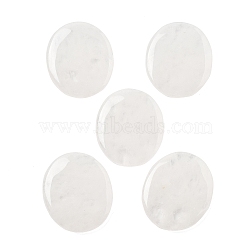 Natural Quartz Crystal Cabochons, Rock Crystal Flat Oval, 44.5~45x37.5~38x6~7mm(G-A258-01K)