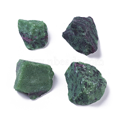 Rough Raw Natural Ruby in Zoisite Beads, Undrilled/No Hole Beads, Nuggets, 33~44x27~36x15~28mm, about 4pcs/100g, 100g/bag(G-WH0003-03)
