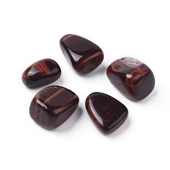 Natural Tiger Eye Beads, Healing Stones, for Energy Balancing Meditation Therapy, Tumbled Stone, Vase Filler Gems, Dyed & Heated, No Hole/Undrilled, Nuggets, 20~35x13~23x8~22mm