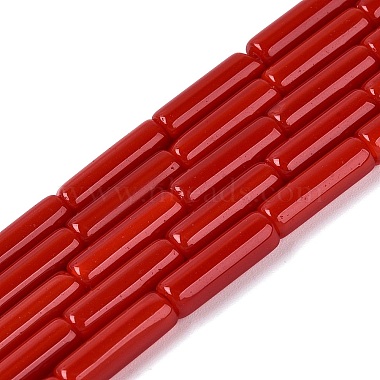 Opaque Solid Color Glass Beads Strands(GLAA-N070-01A-C01)-1