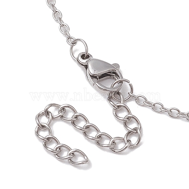 Non-Tarnish 201 Stainless Steel Pendants Necklace(NJEW-JN04863)-3