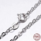 Rhodium Plated 925 Sterling Silver Cable Chains Necklaces(NJEW-M157-30C-22)-1