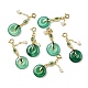 Natural Green Agate Donut Pendant Decorations(G-R489-37G)-1