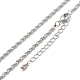 Латунные каната цепи ожерелья(NJEW-K123-12P)-1