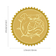самоклеящиеся наклейки с тиснением золотой фольгой(DIY-WH0211-034)-2