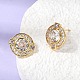 Brass Micro Pave Cubic Zirconia Stud Earrings(EJEW-G471-05G-01)-3