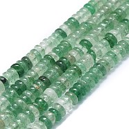 Natural Green Strawberry Quartz Beads Strands, Disc, 6x1~3mm, Hole: 0.8mm, about 151pcs/strand, 15.35''(39cm)(G-K245-B13-C02)