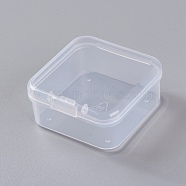 Plastic Boxes, Bead Storage Containers, Square, Clear, 4.5x4.5x2cm, Inner Diameter: 4.1x4.1cm(X-CON-L017-01)