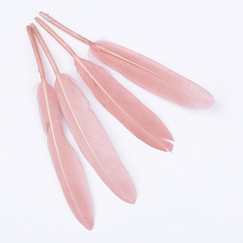 Goose Feather Costume Accessories, Dyed, Light Coral, 100~175x13~25mm