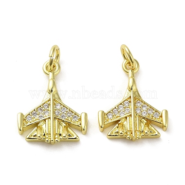 Real 18K Gold Plated Clear Vehicle Brass+Cubic Zirconia Pendants