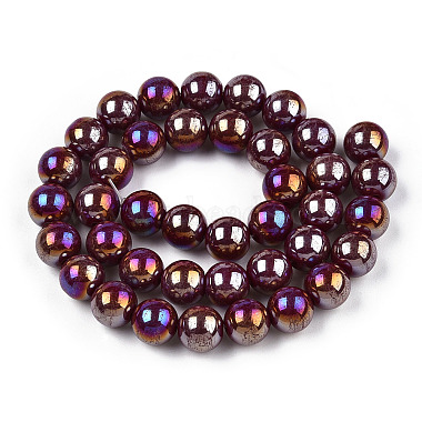 Electroplate Opaque Glass Beads Strands(GLAA-T032-P10mm-AB05)-2
