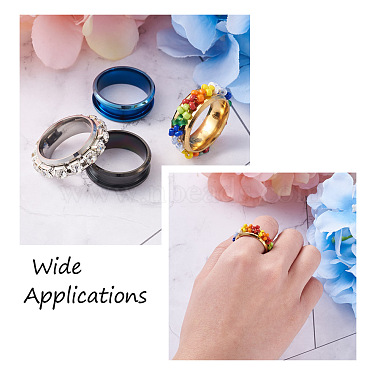 4 Colors Stainless Steel Grooved Finger Ring Settings(STAS-TA0001-26E)-8
