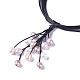 Waxed Cord Lariat Necklaces(NJEW-L169-01B)-2