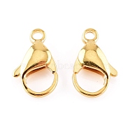 304 Stainless Steel Lobster Claw Clasps, Parrot Trigger Clasps, Real 24K Gold Plated, 17x10.5x4mm, Hole: 2.2mm(STAS-AB17-G)