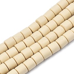 Handmade Polymer Clay Bead Strands, Column, Tan, 6.5x6mm, Hole: 1.2mm, about 61pcs/strand, 15.75 inch(40cm)(CLAY-ZX006-01-203)