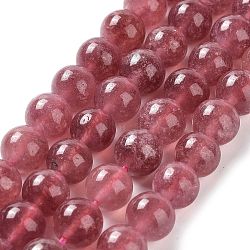 Dyed Natural Malaysia Jade Beads Strands, Round, Light Coral, 10mm, Hole: 1.2mm, about 19pcs/strand, 7.09 inch(18cm)(G-G021-02C-09)