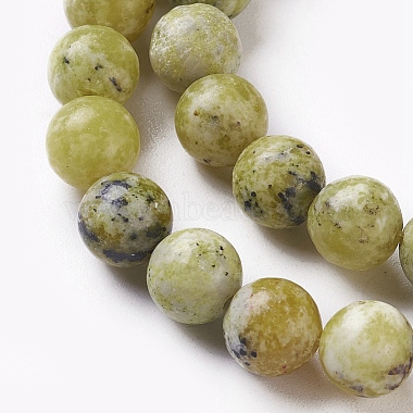 Natural Yellow Turquoise(Jasper) Beads Strands(G-Q462-8mm-22)-3