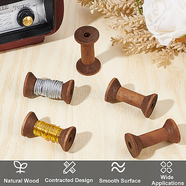 Wooden Empty Spools for Wire(TOOL-WH0125-54A)-5