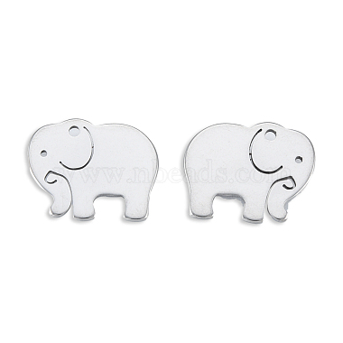 Stainless Steel Color Elephant 304 Stainless Steel Charms